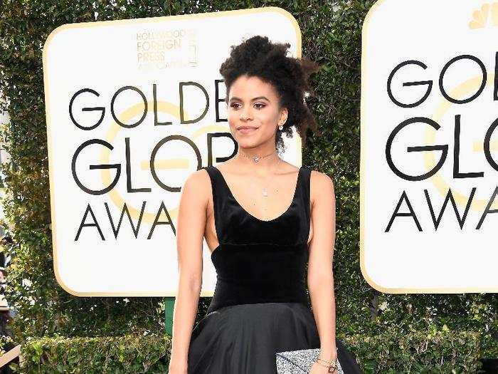 Zazie Beetz kept it simple with her black ball gown.