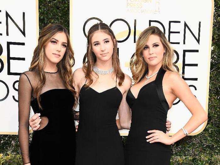 The Stallone sisters looked amazing in all black.