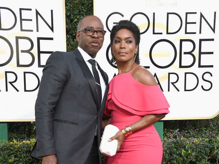 Angela Bassett looked amazing in this cold should gown with Courtney B. Vance.