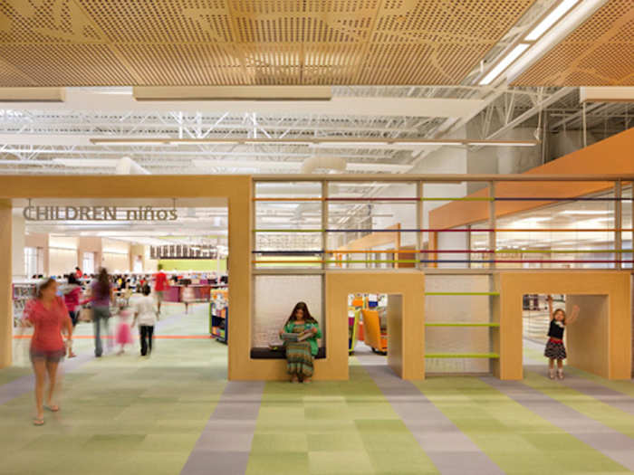 Texas: Formerly a Walmart, the McAllen Public Library gives kids ample room to roam around and find secret hiding spots to read. It won a 2013 AIA Institute Honor Award for Interior Architecture.