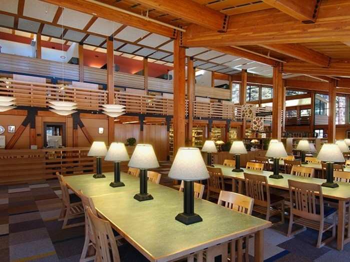 Nevada: The Prim Library at Sierra Nevada College, in the town of Incline Village, delivers a rustic feel in the heart of the forest.