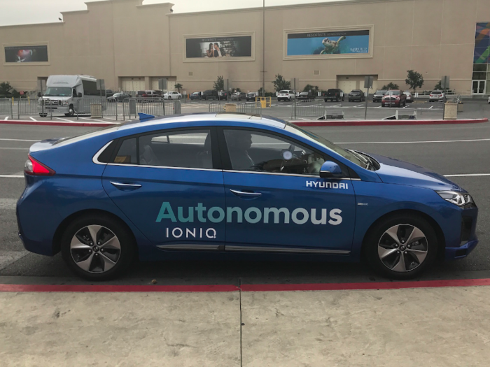 Hyundai had its new self-driving prototype on display.