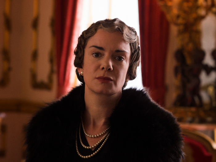 Victoria Hamilton plays Elizabeth, the Queen Mother — mom to princesses Elizabeth and Margaret.