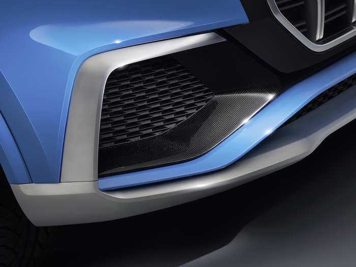 As part of that design effort, Audi installed deep outer air inlets that are meant to resemble "the intakes of a turbine," Audi says.