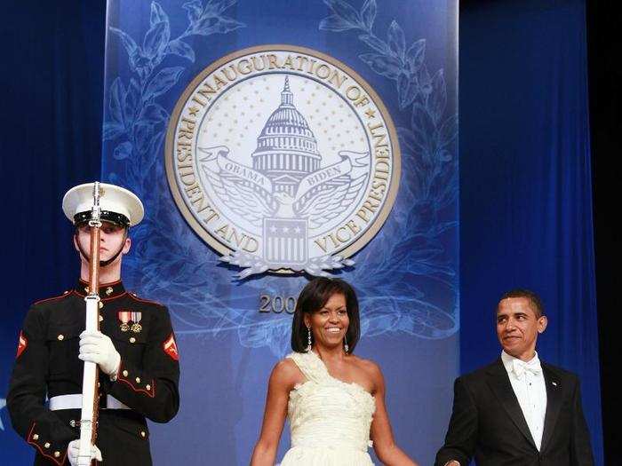 First lady Michelle Obama kept her dress choice a secret from both the press and the gown