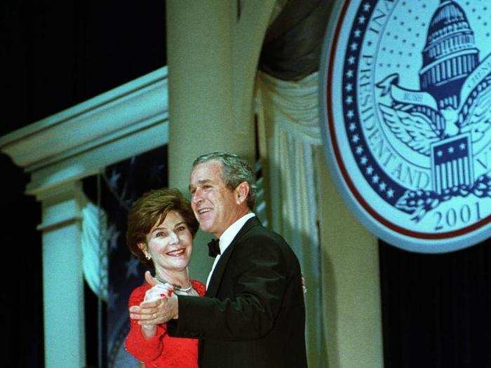 For the 2001 inaugural ball, first lady Laura Bush represented her home state with a gown made by Dallas-based designer Michael Faircloth.