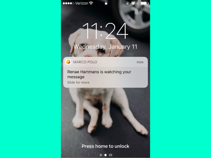 The app alerts you when someone is viewing your Polo.