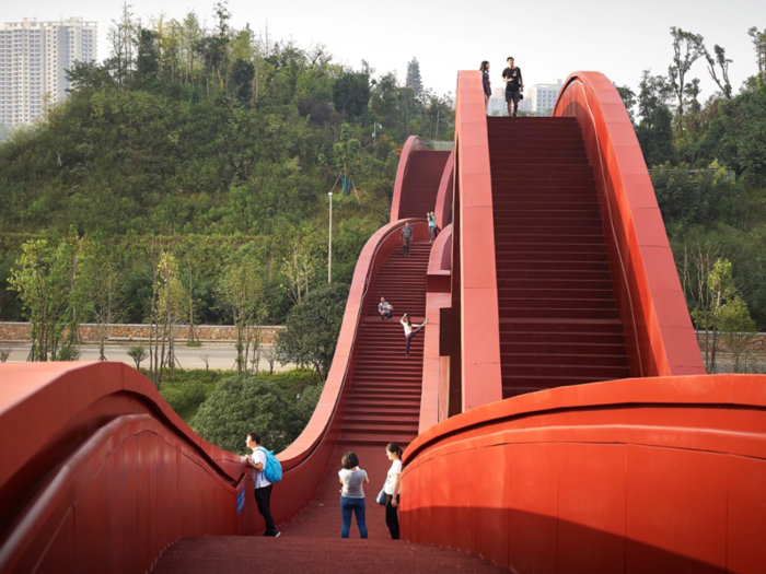 Next Architects is known for creating unconventional bridges. The firm also built one in a Netherlands floodplain last year that can be submerged in water.