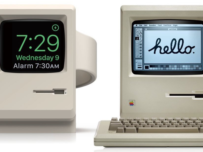 It looks nearly identical to the original Apple Macintosh computer that was released back in 1984. Unlike the original Macintosh, the W3 is compatible with all models of the Apple Watch.