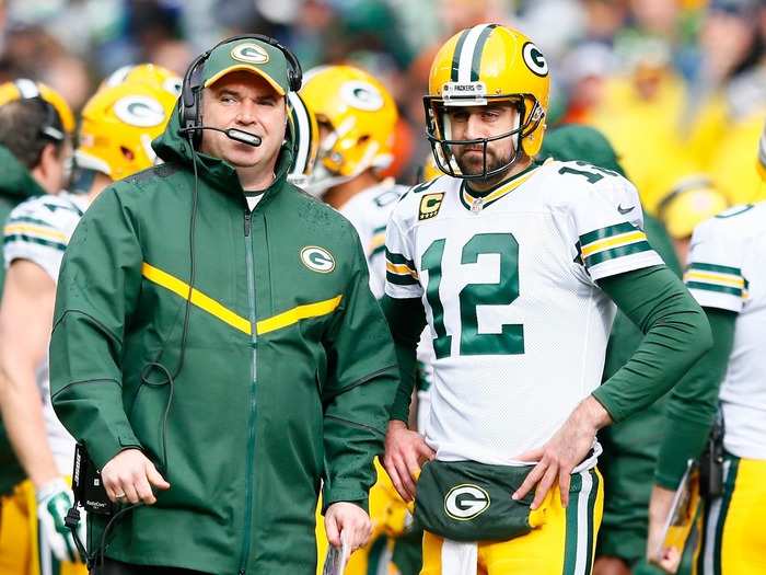 He and head coach Mike McCarthy are sometime seen arguing heatedly on the sidelines when the Packers offense isn