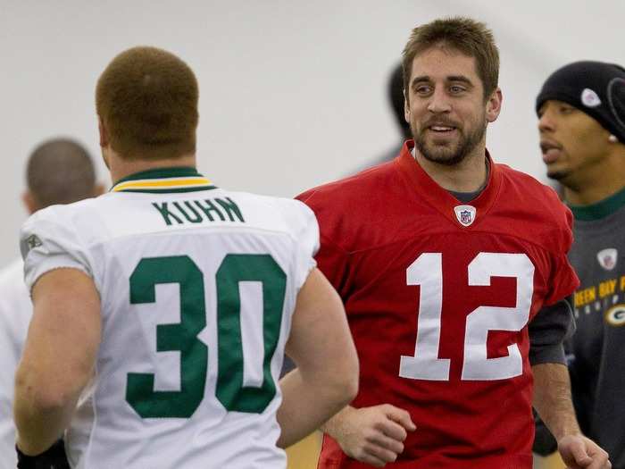 Rodgers and Packers fullback John Kuhn will sometimes go days without talking because of highly contested card games.