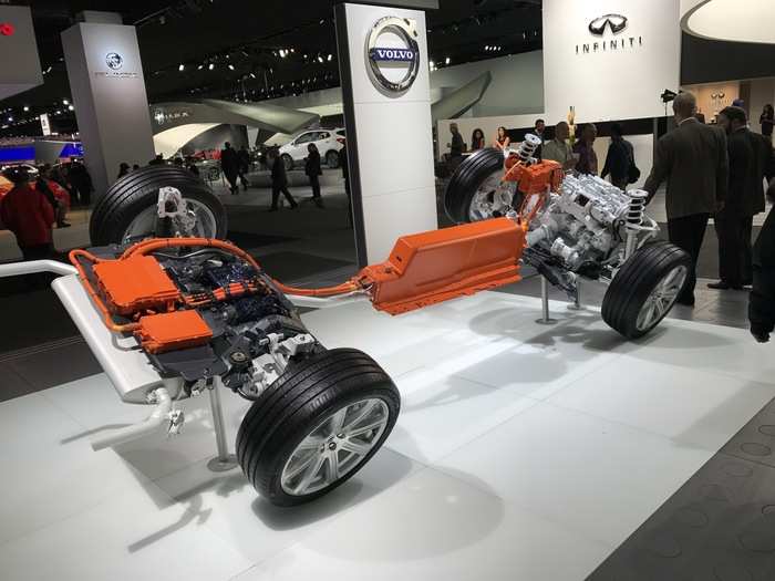 And this is he drivetrain of a Volvo. Carmakers love to do these kinds of displays at auto shows.