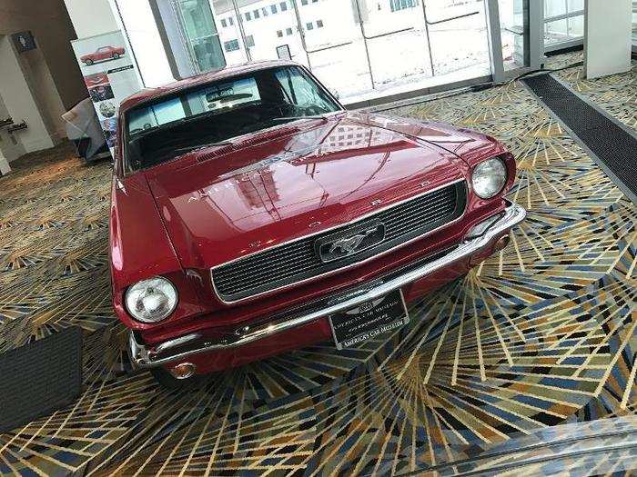 A vintage Mustang.