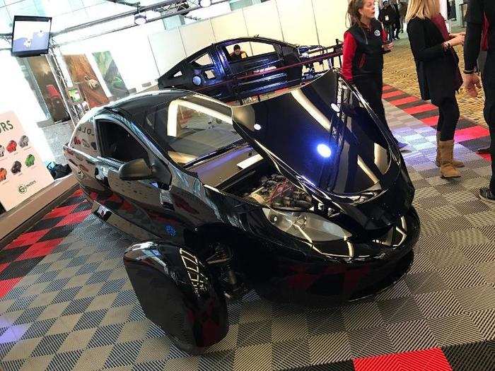 Elio Motors brought its three-wheeled vehicle, which I checked out in New York last year.