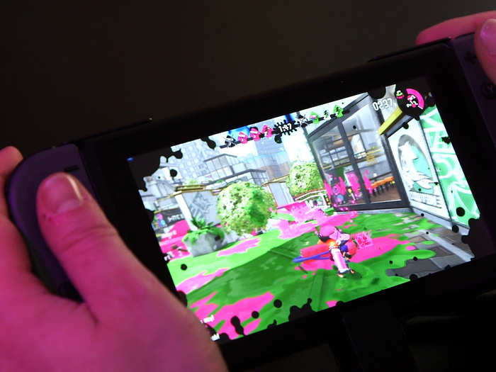 Unfortunately, it highlighted a bizarre focus of the handheld Switch: motion controls. Since the Switch is a screen, tilting it as a means of controlling a game — as is the case with "Splatoon 2" — means not being able to see what