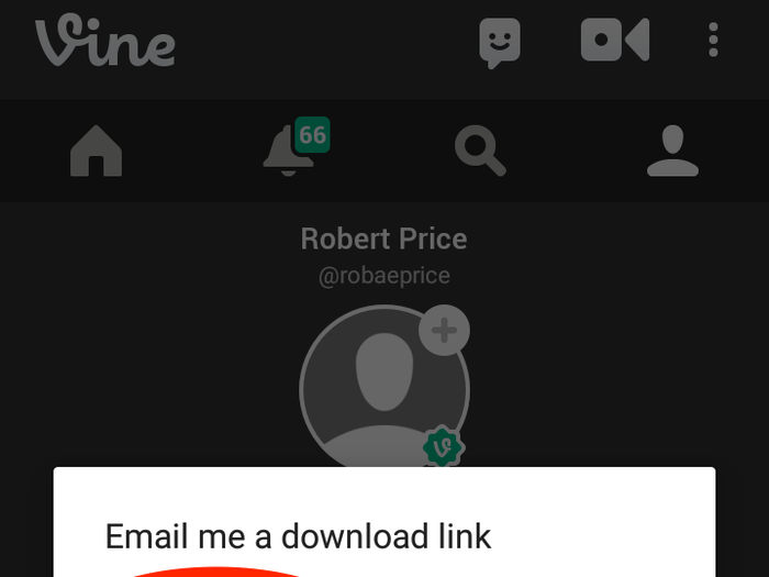3. Vine will give you some options on where to save your videos — the quickest is to save them to your phone.