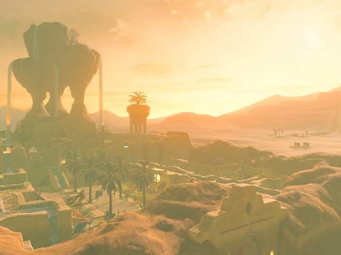 It seems that Nintendo is taking the staples of previous open-world 3D "Legend of Zelda" games and blowing them out. This area, for instance, looks straight out of the Gerudo Valley in "Ocarina of Time."