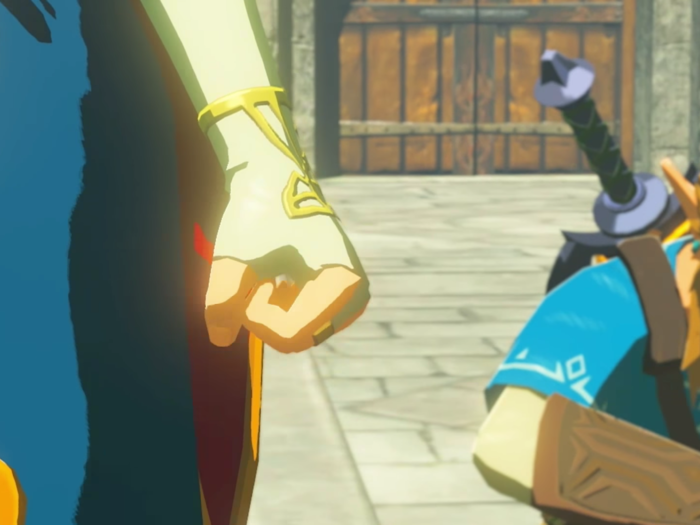 Traditionally, "Legend of Zelda" games feature Link as the hero character. But in a trailer released in late 2016, Zelda clenches a fist as Link kneels.