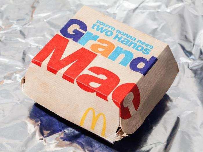 The Grand Mac is housed within its own rather grand container, emblazoned with the ominous slogan, "You