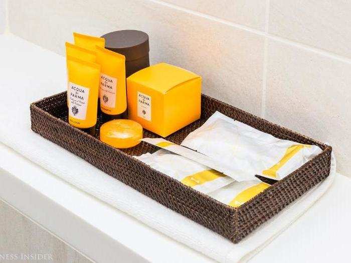 ... toiletries from Acqua Di Parma.