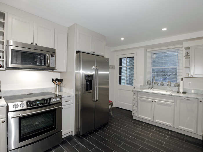 The laundry room in the basement doubles as a second kitchen.