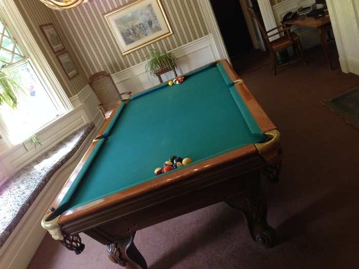 After breakfast, we retired to the billiards room ...