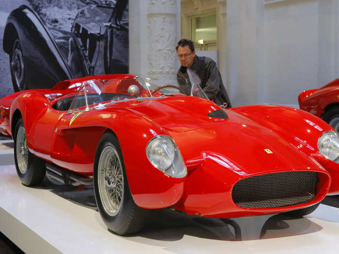 Many of the cars are extremely rare, like this 1958 Ferrari 250 Testa Rossa. Some of them are loaned to automobile museums around the world for special exhibitions.