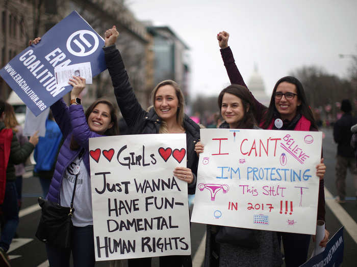 "Girls just want to have fundamental human rights," am I right?