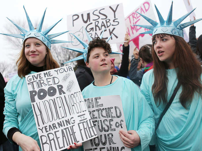 The ladies of liberty stopped by to support women