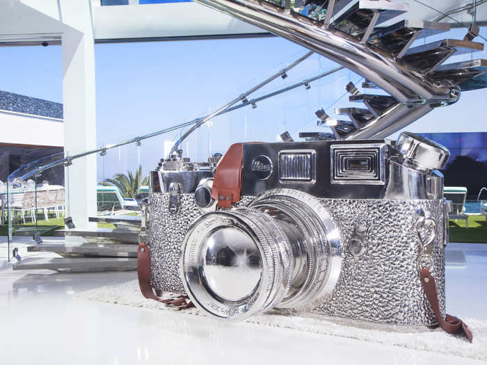 11. A Leica camera sculpture valued at approximately $1 million sits in the dining room.