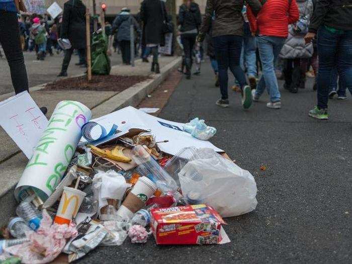 People resorted to depositing refuse in neat piles on the street.