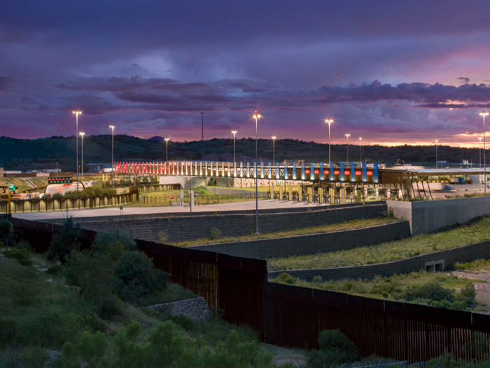 In Arizona, the Mariposa Land Port of Entry is "a study in balancing security with a dignified welcome ... and strives to be a cultural connection — rather than a division," the architects wrote in a statement.