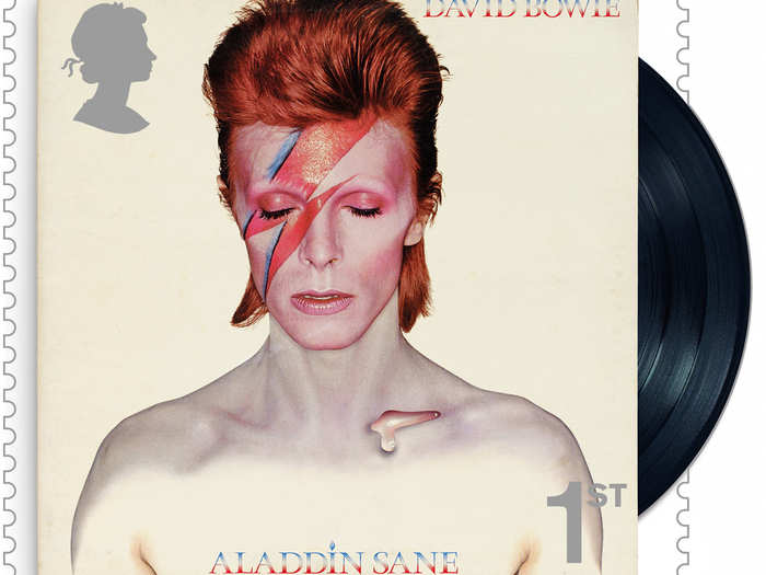 "Aladdin Sane" — his sixth album released in April 1973. The album features the iconic photograph by Brian Duffy.