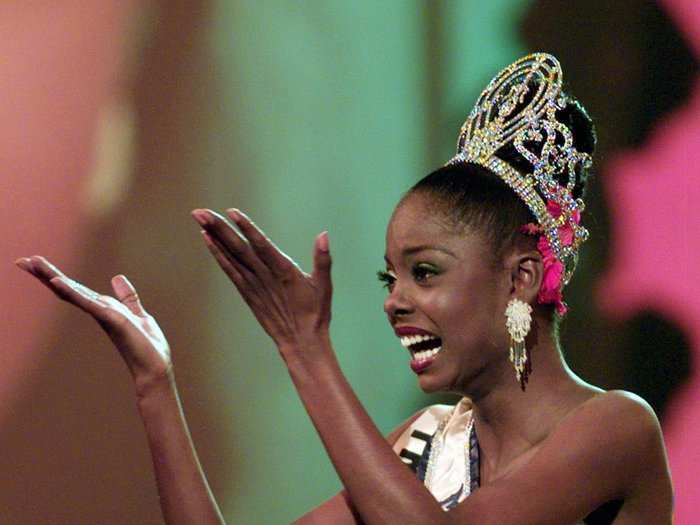 In 1998, Miss Trinidad and Tobago Wendy Fitzwilliam won the title. She was 6 feet tall — a staggering 8 inches taller than the average American woman.