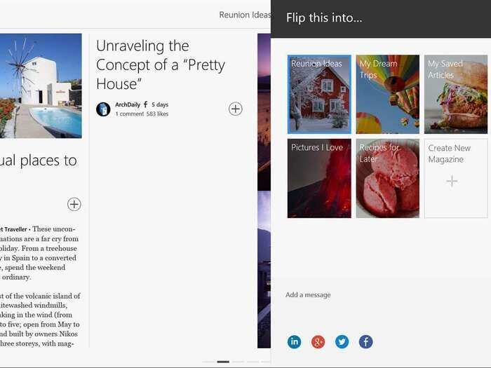 Flipboard is your own personalized magazine