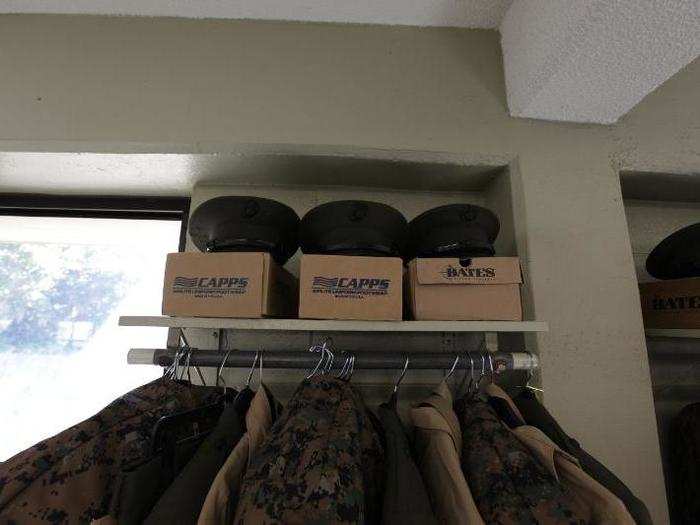 All the uniforms are meticulously stored based on what the Senior DI orders.