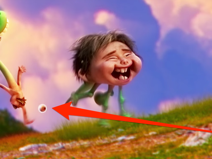 The Pixar Luxo ball can be found while Arlo and Spot are hallucinating in "The Good Dinosaur."