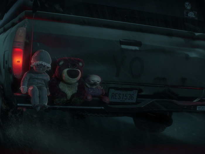 The Pizza Planet truck is what Lotso and his gang hop on after they