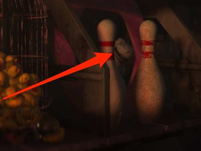 Rex from "Toy Story" can be spotted on one of Wall-E