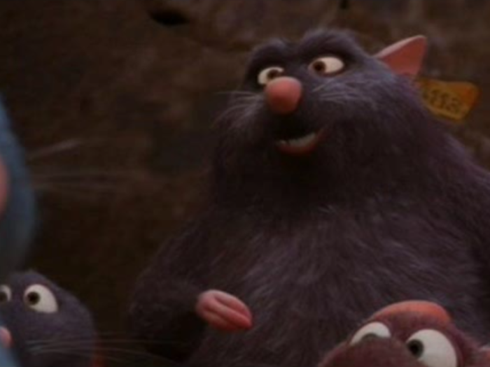 "RATATOUILLE": The lab rat Git has a tag with A113 on his left ear.