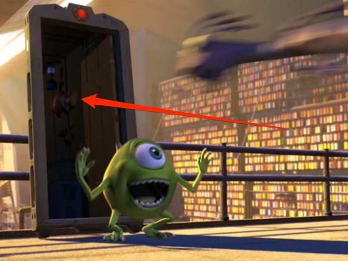 Nemo can also be spotted in the entry to this room that Randall goes inside.