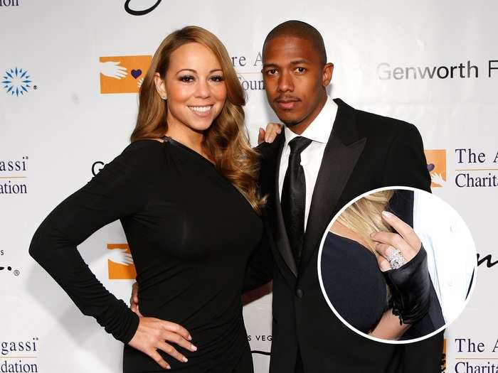 Mariah Carey got engaged to Nick Cannon, who proposed with a 17-carat emerald-cut pink diamond by Jacob & Co.