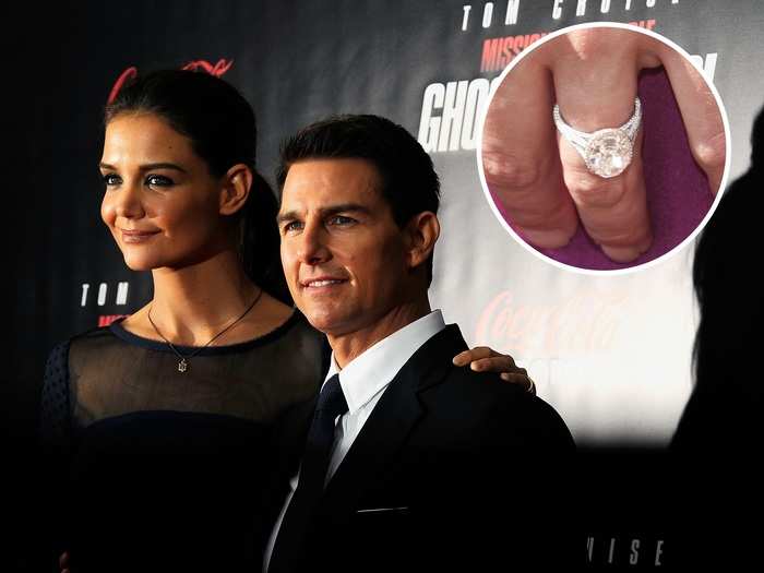 Diamonds are forever but marriages are not, as Katie Holmes could probably tell you. Her ex-husband, Tom Cruise, got down on one knee with a stunning five-carat rock.