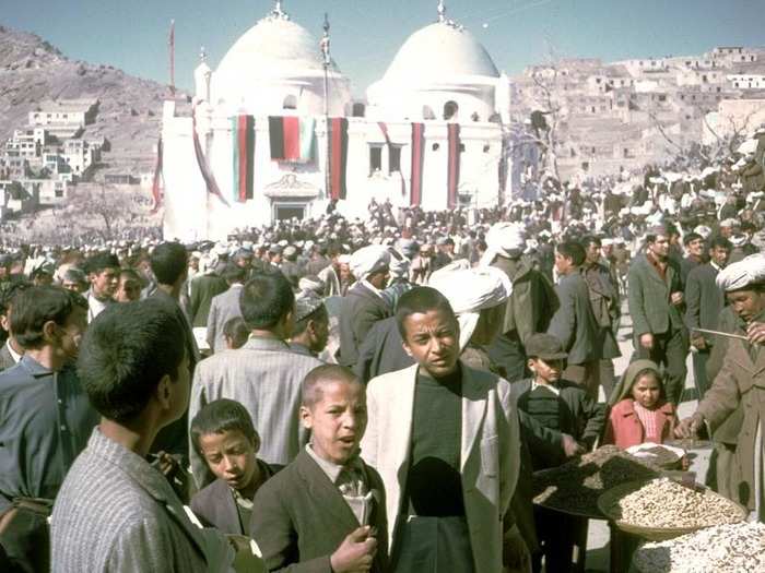 People gathered in the streets for religious or cultural events without fear.