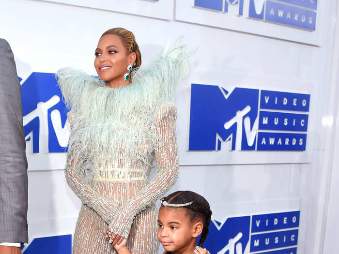 Beyoncé still takes fashion risks, like when she wore this angelesque gown to the 2016 MTV Video Music Awards. She took daughter Blue Ivy to the carpet.