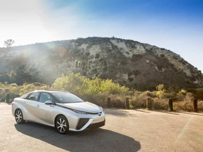 The Mirai comes with a front radar sensor and camera that allows it to detect lane drift and alert the driver. It also comes with automatic emergency braking.