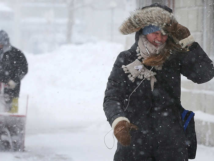 You should also take off your puffy coat when you drive so you have better steering capabilities in the event that you skid and need to react immediately.