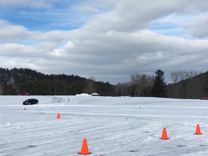 Chevrolet roped off the winding course with orange traffic cones, but the track wasn