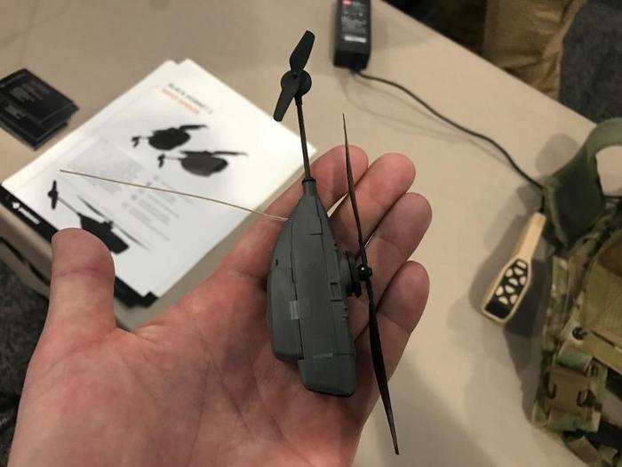 One of the coolest pieces of gear we saw was probably the Black Hornet 2, a handheld drone that gives a small unit their own personal aerial reconnaissance when out on patrol.