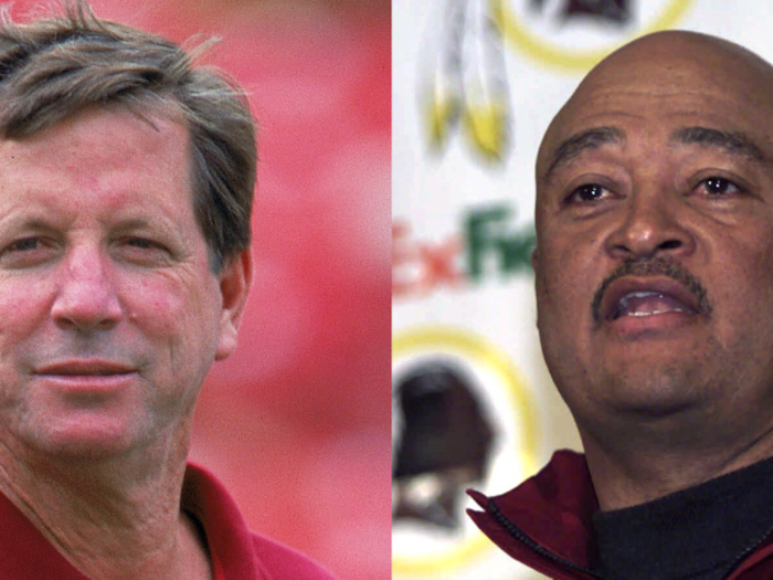 Norv Turner was the head coach of the Washington Redskins, but was fired and replaced by Terry Robiskie.